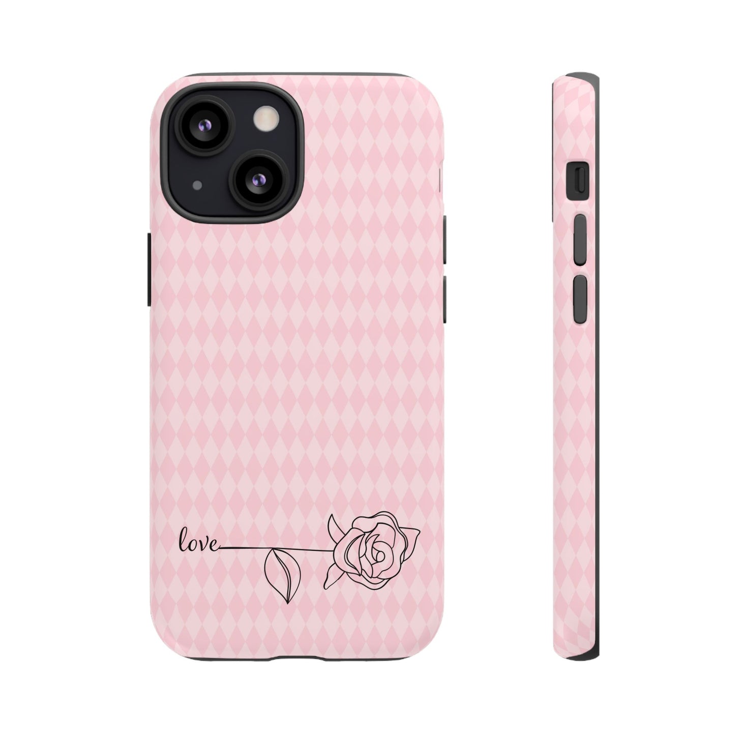 iPhone 13, 1Phone 13 Mini, iPhone 13 Pro, iPhone 13 Pro Max - Pink Diamonds - Love - Flower - Tough Phone Cases