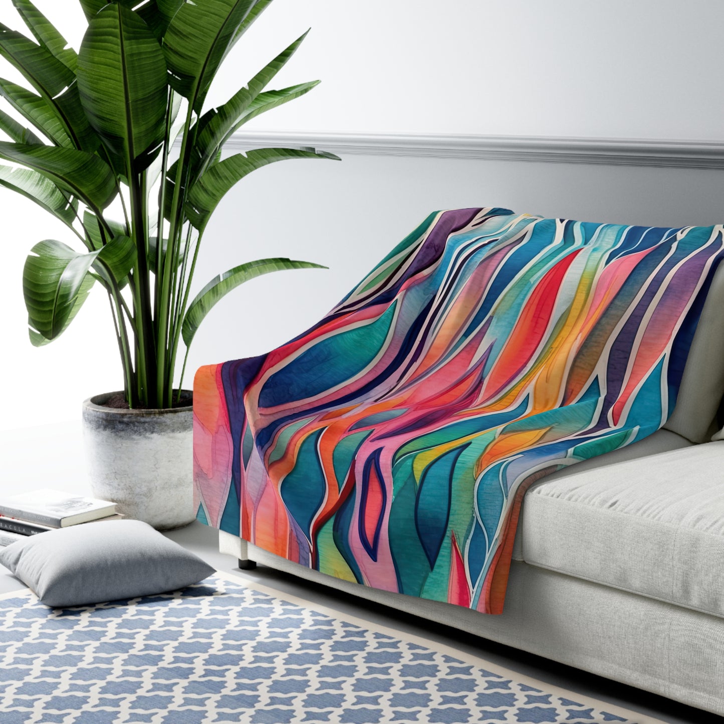 Beautiful, Cozy, Soft - Amazing Watercolor Abstract 2.2 - Sherpa Fleece Blanket