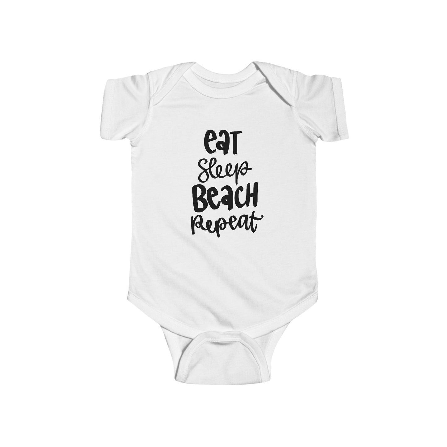 Eat, Sleep, Beach, Repeat - Infant Fine Jersey Bodysuit -