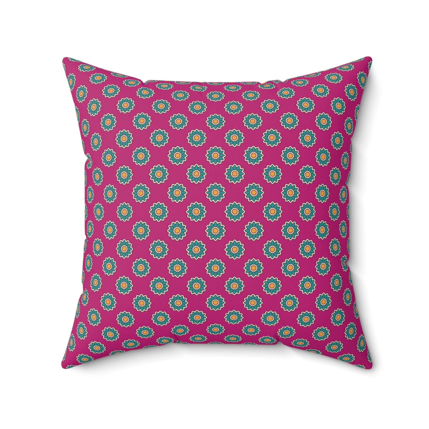 Boho Mandala Pattern 7 - Faux Suede Square Pillow