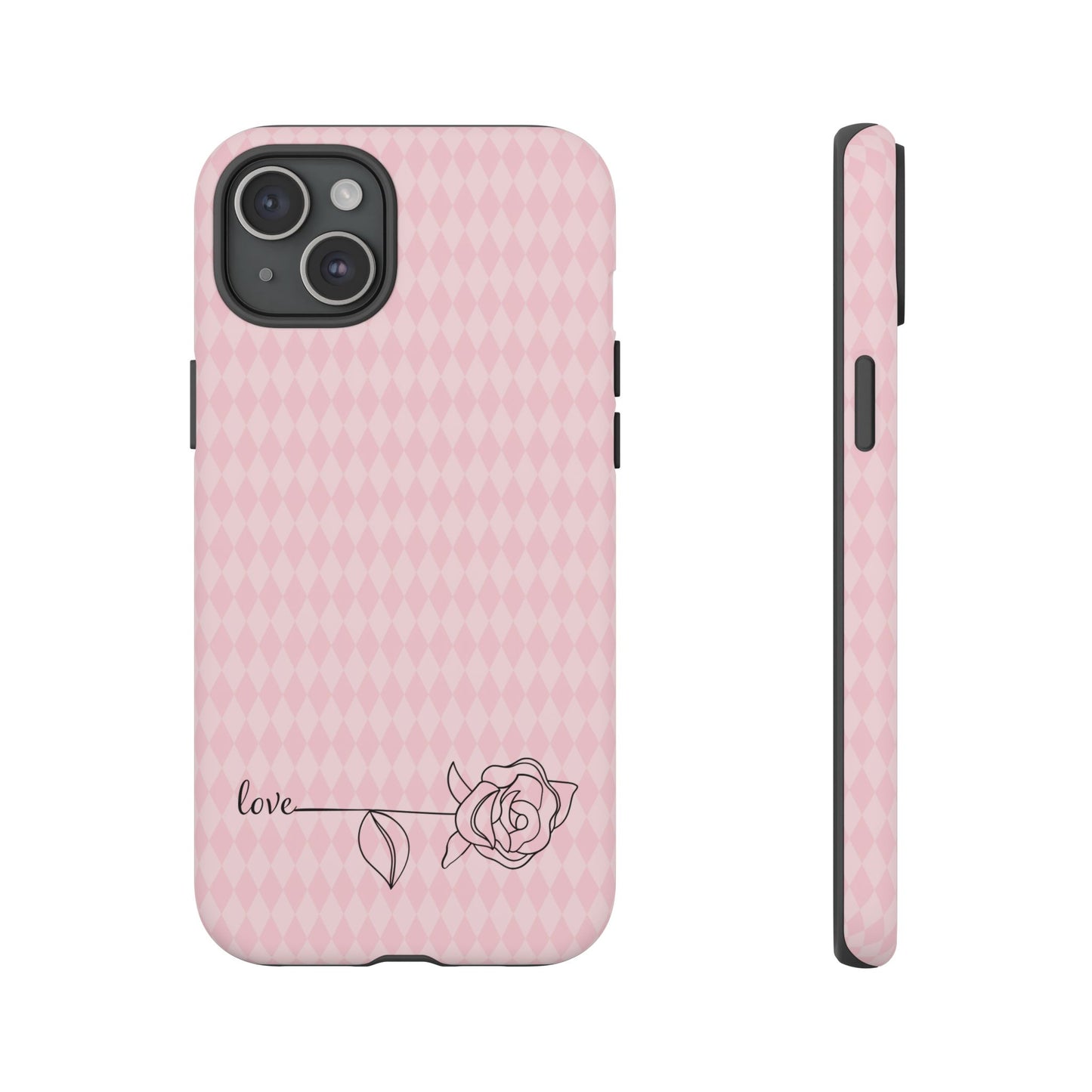 iPhone 16 and iPhone 15 Series - Pink Diamonds - Love - Flower - Tough Phone Cases