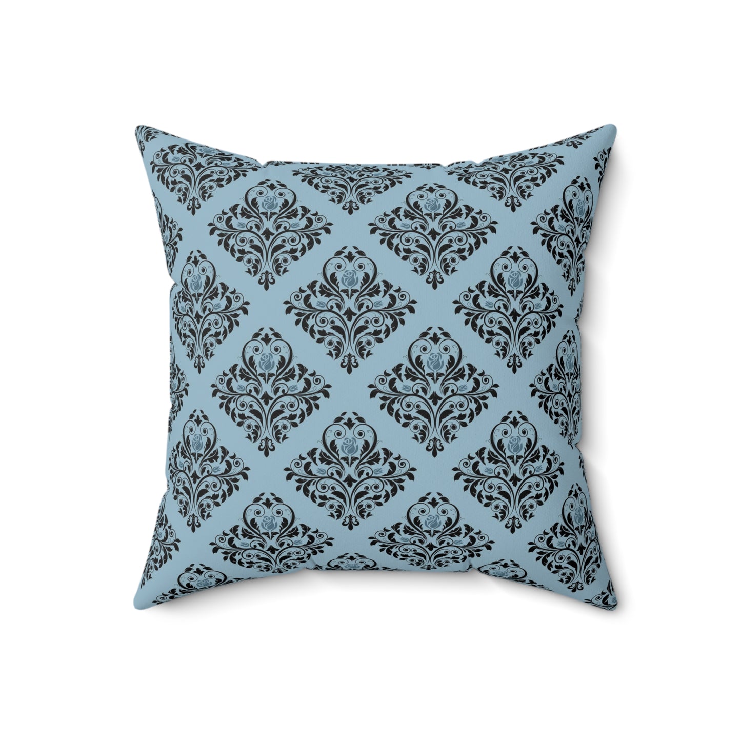 Blue and Gold Paris Pattern 9 - Faux Suede Square Pillow