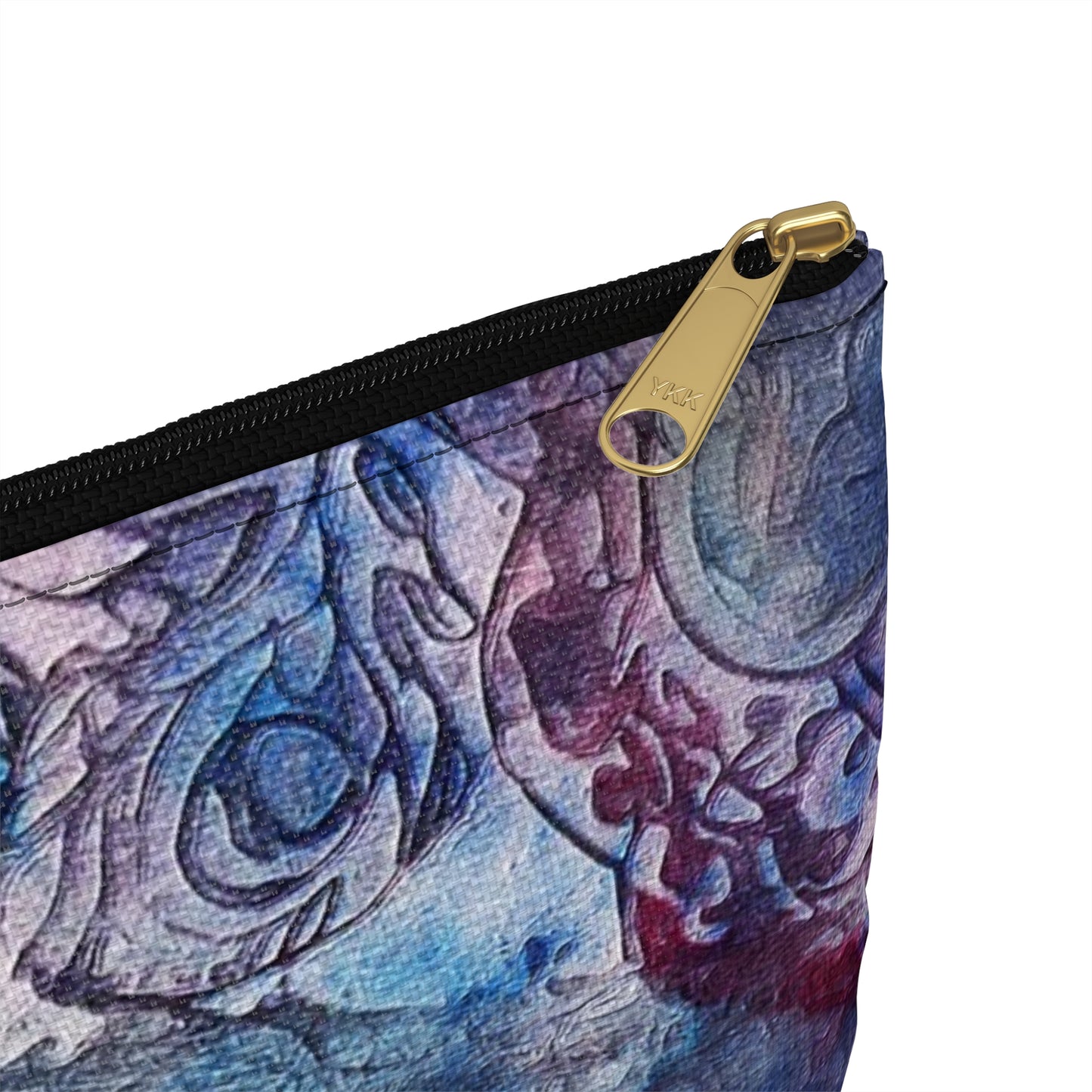 Blue Multicolor Batik - Accessory Pouch / Makeup Case / Travel Pouch / Pencil case / Art Case