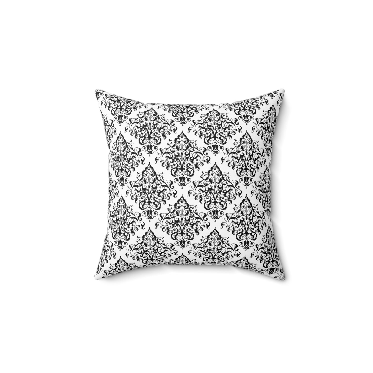 Black and White Pattern 10 - Faux Suede Square Pillow