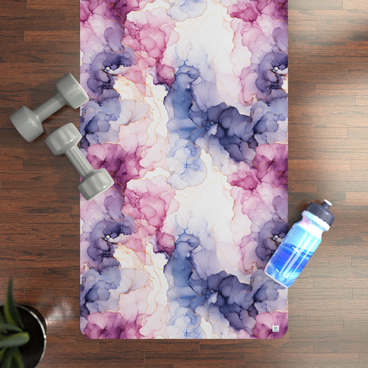 Beautiful Purple Watercolor 10 - Rubber Yoga Mat