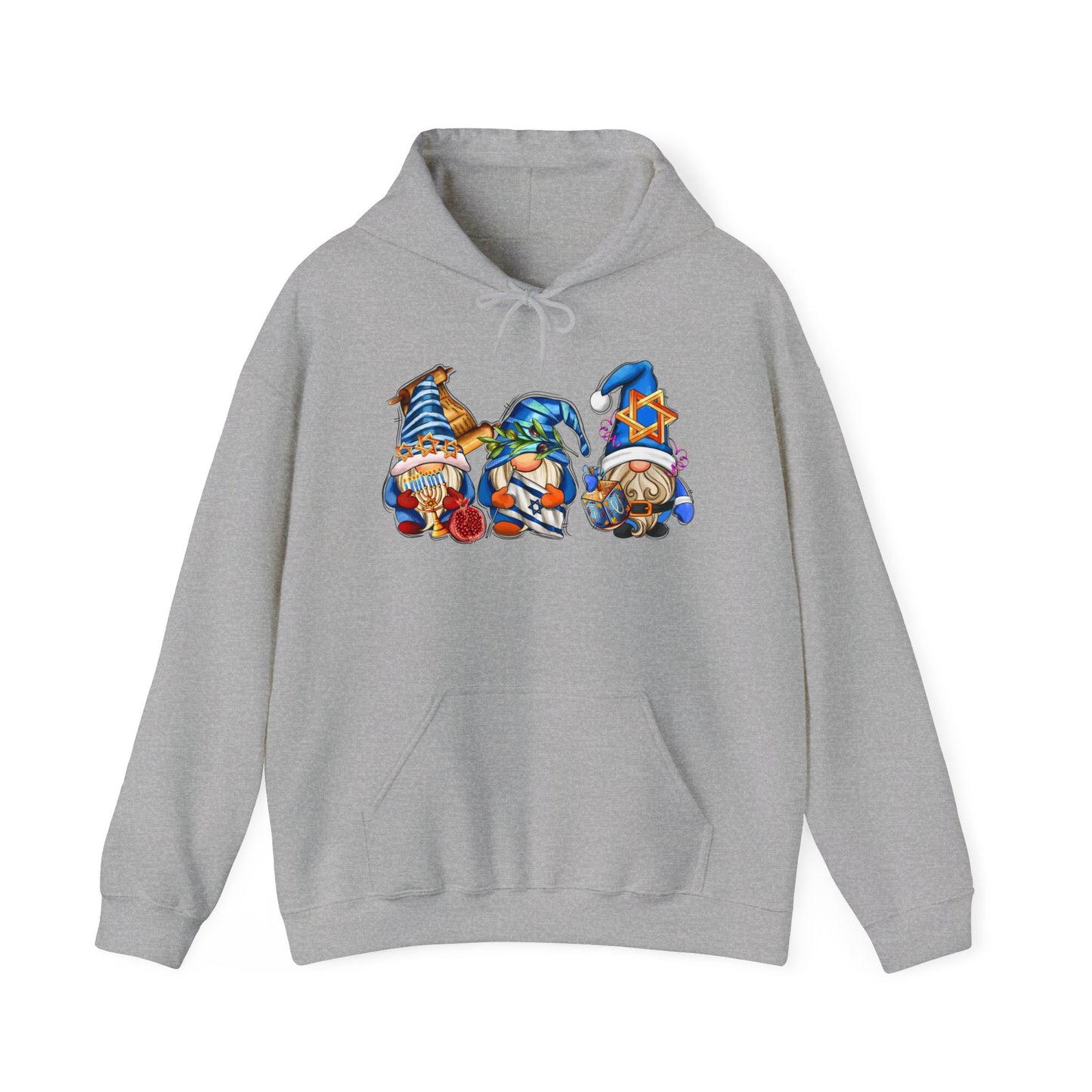 Hanukkah - Adorable Gnomes - Fun Hanukkah - Celebrate Hanukkah - Unisex Heavy Blend™ Hooded Sweatshirt