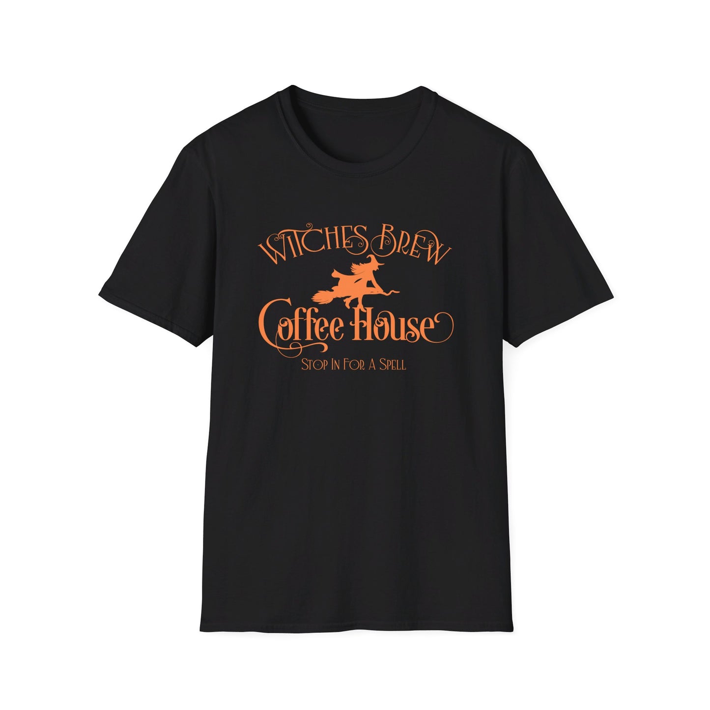 Halloween - Witches Brew Coffee House - Stop in for a Spell - Trick or Treat - Mystical - Vintage - Unisex Softstyle T-Shirt