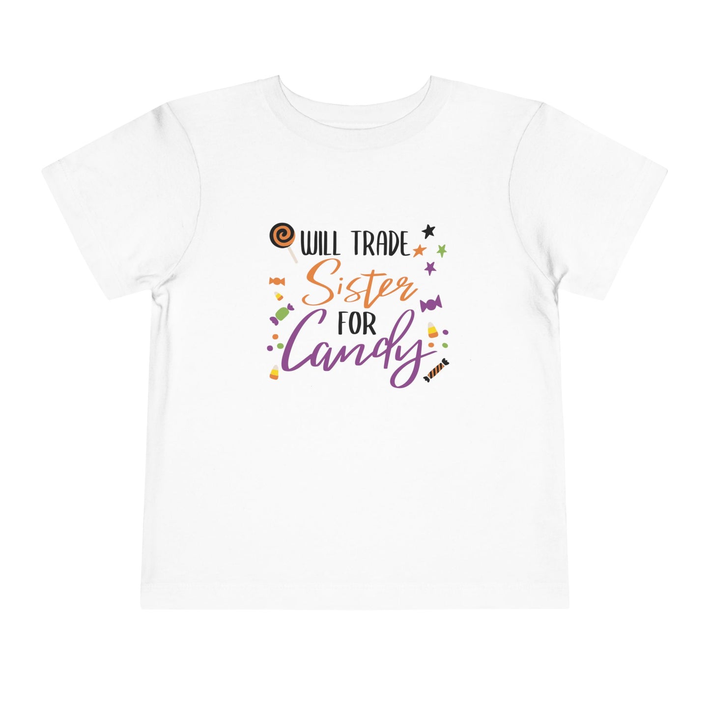 Halloween - Trick or Treat - Will Trade Sister for Candy - Toddler Short Sleeve Tee