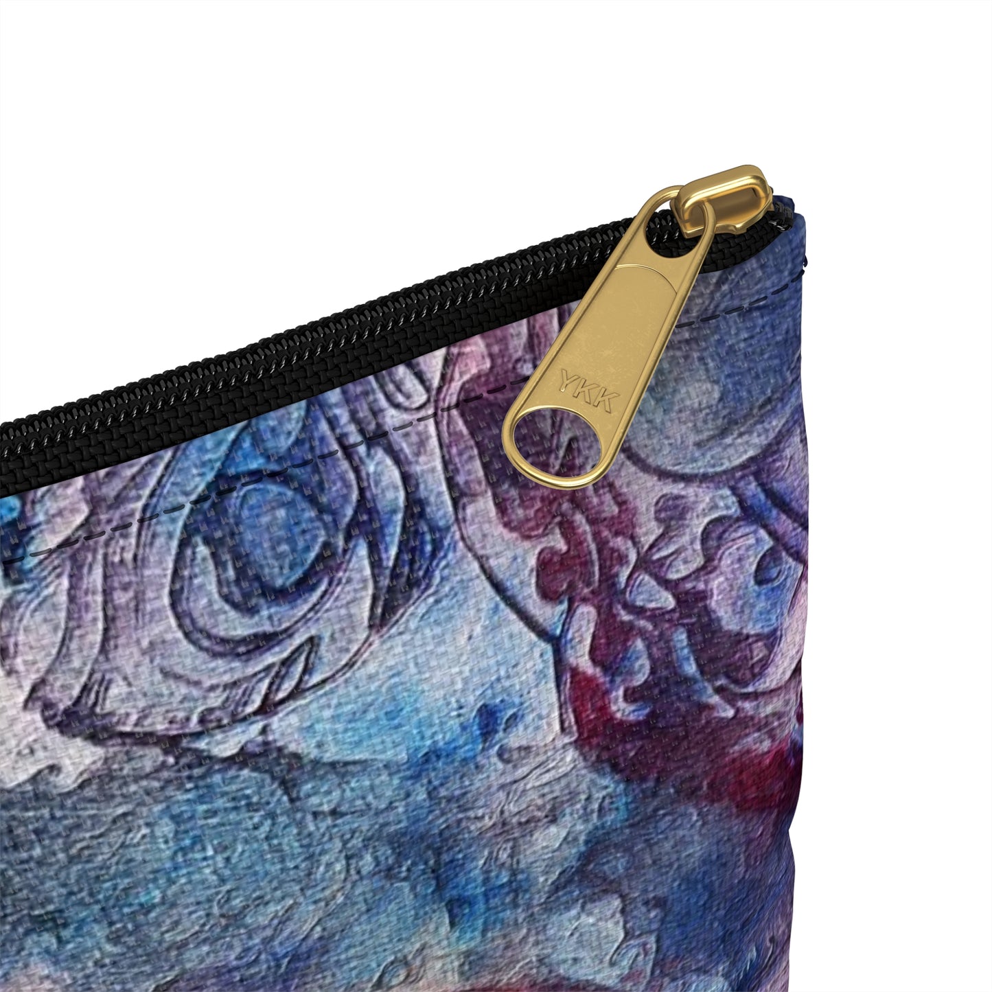 Blue Multicolor Batik - Accessory Pouch / Makeup Case / Travel Pouch / Pencil case / Art Case