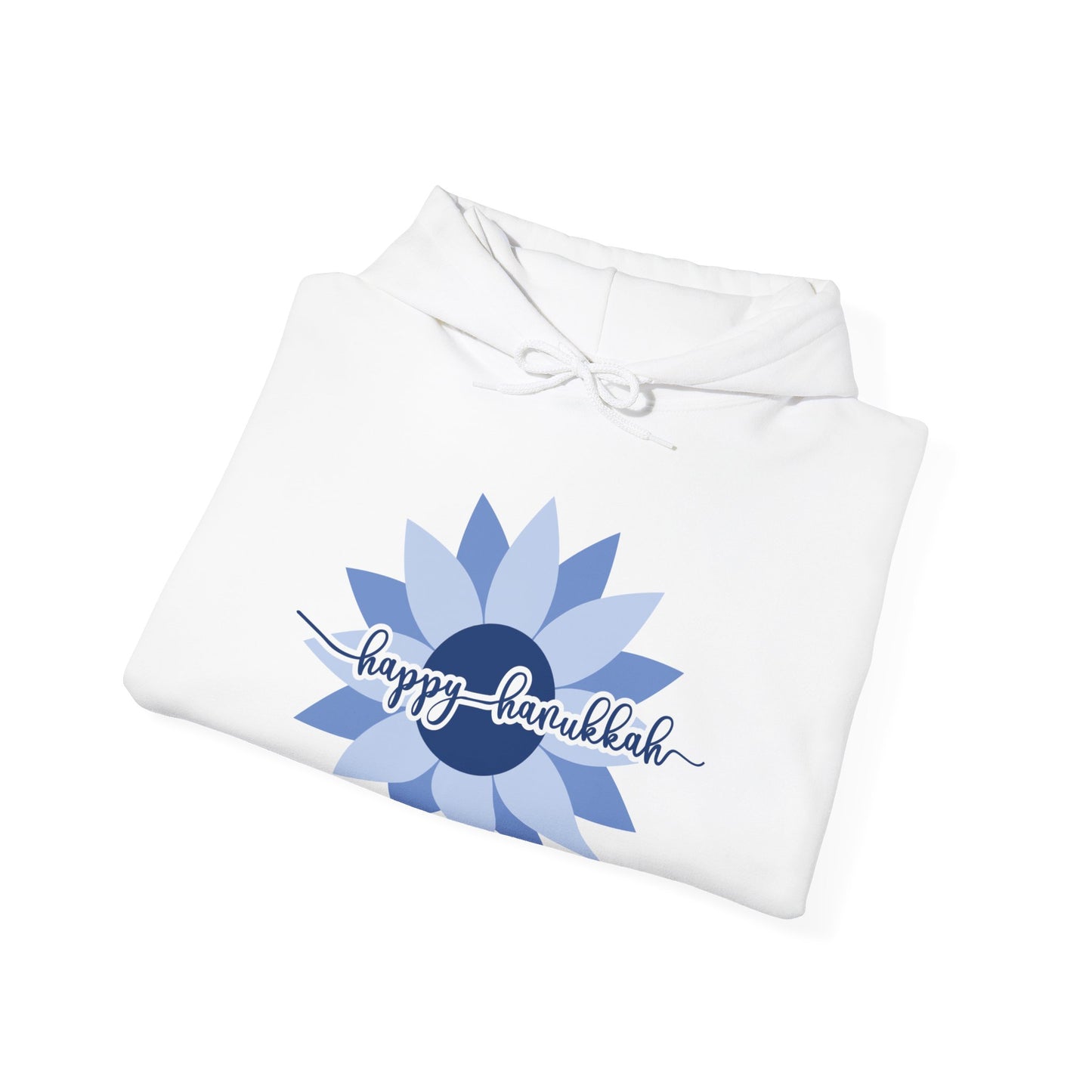 Happy Hanukkah - Sunflower - Hanukkah Sweatshirt - Celebrate Hanukkah - Unisex Heavy Blend™ Hooded Sweatshirt