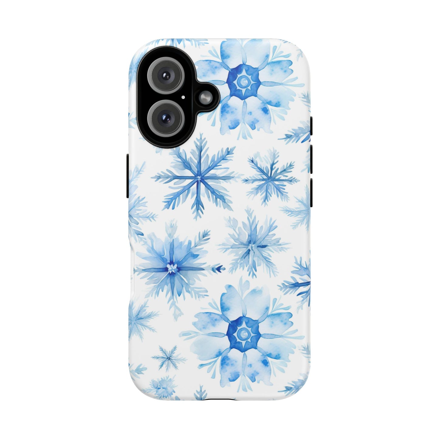 iPhone 16 and iPhone 15 Series - Watercolor Snowflakes - Tough Phone Cases