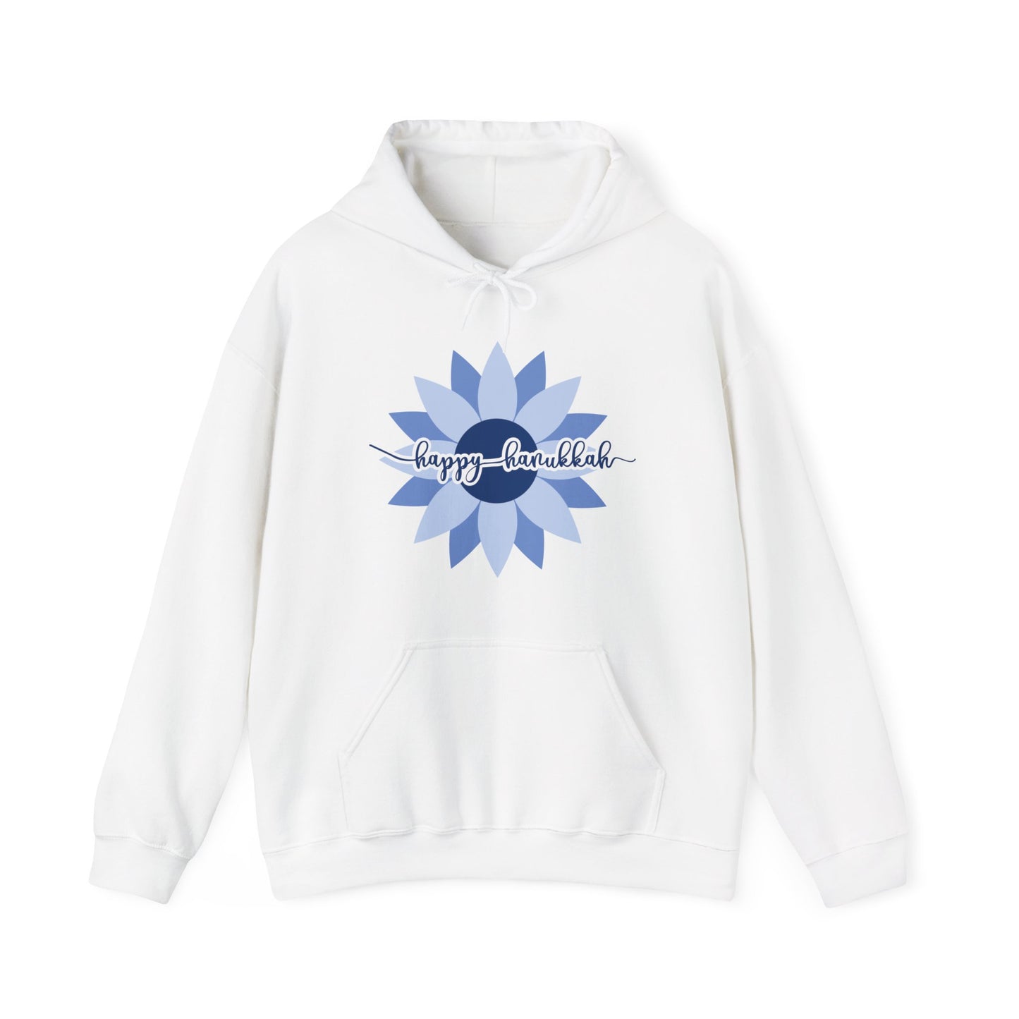 Happy Hanukkah - Sunflower - Hanukkah Sweatshirt - Celebrate Hanukkah - Unisex Heavy Blend™ Hooded Sweatshirt