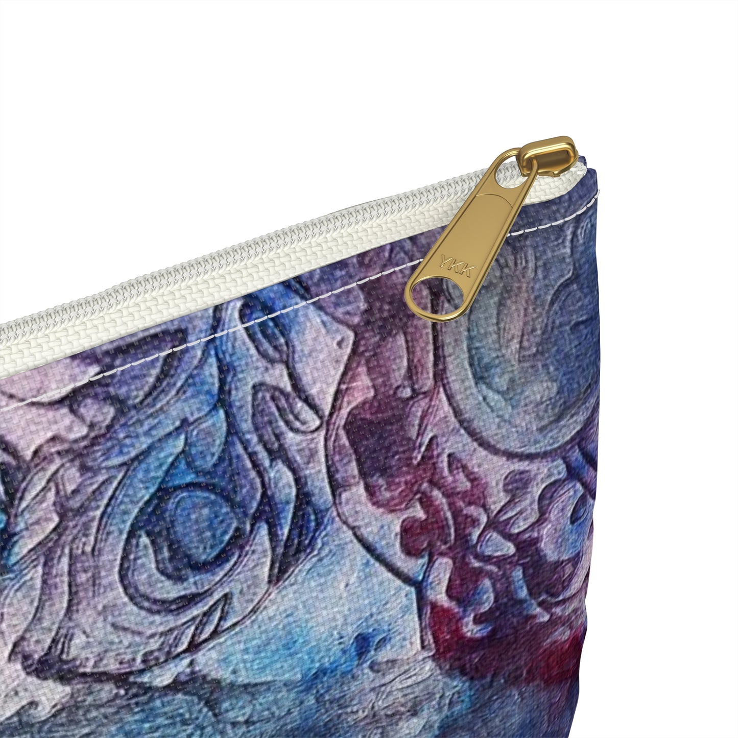 Blue Multicolor Batik - Accessory Pouch / Makeup Case / Travel Pouch / Pencil case / Art Case