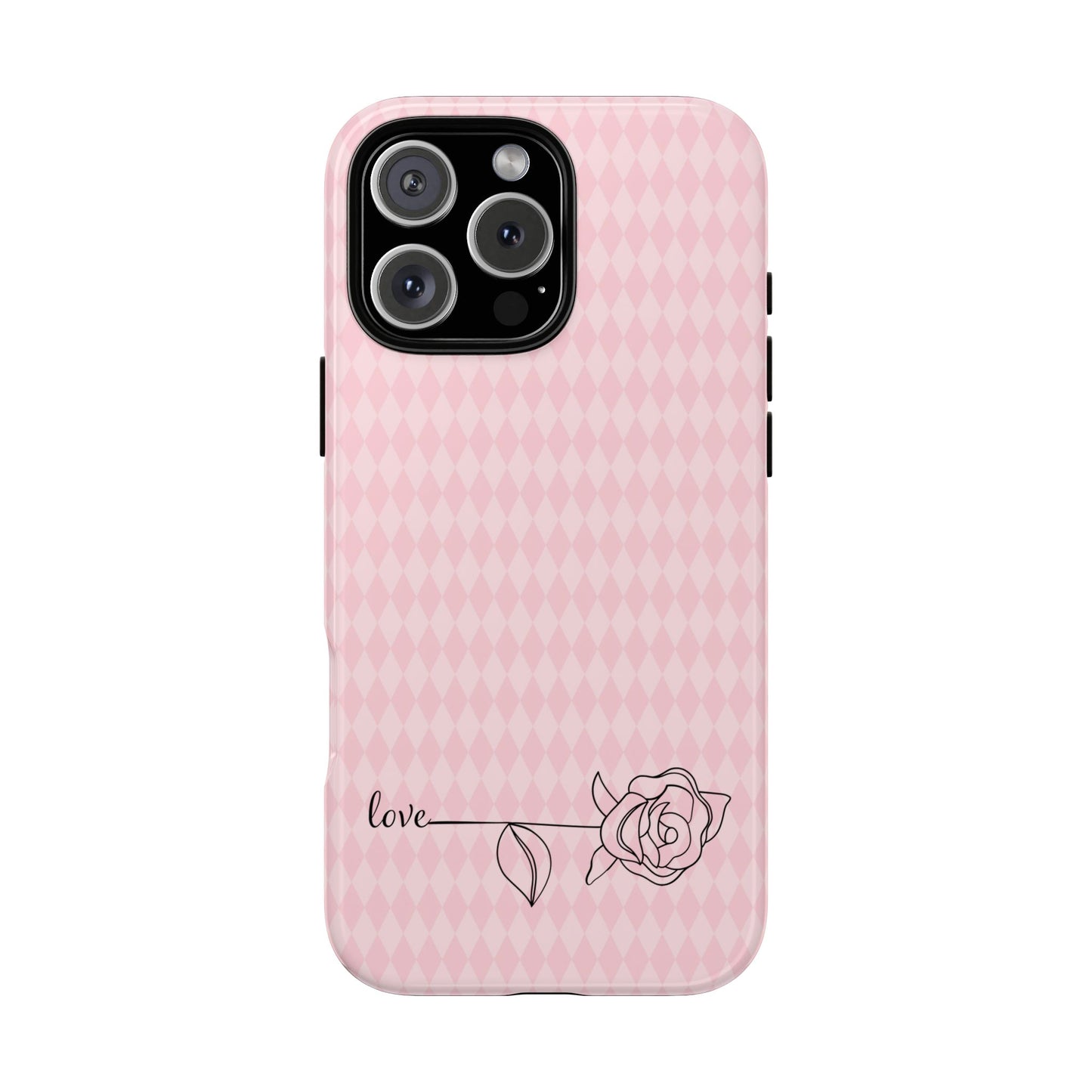 iPhone 16 and iPhone 15 Series - Pink Diamonds - Love - Flower - Tough Phone Cases