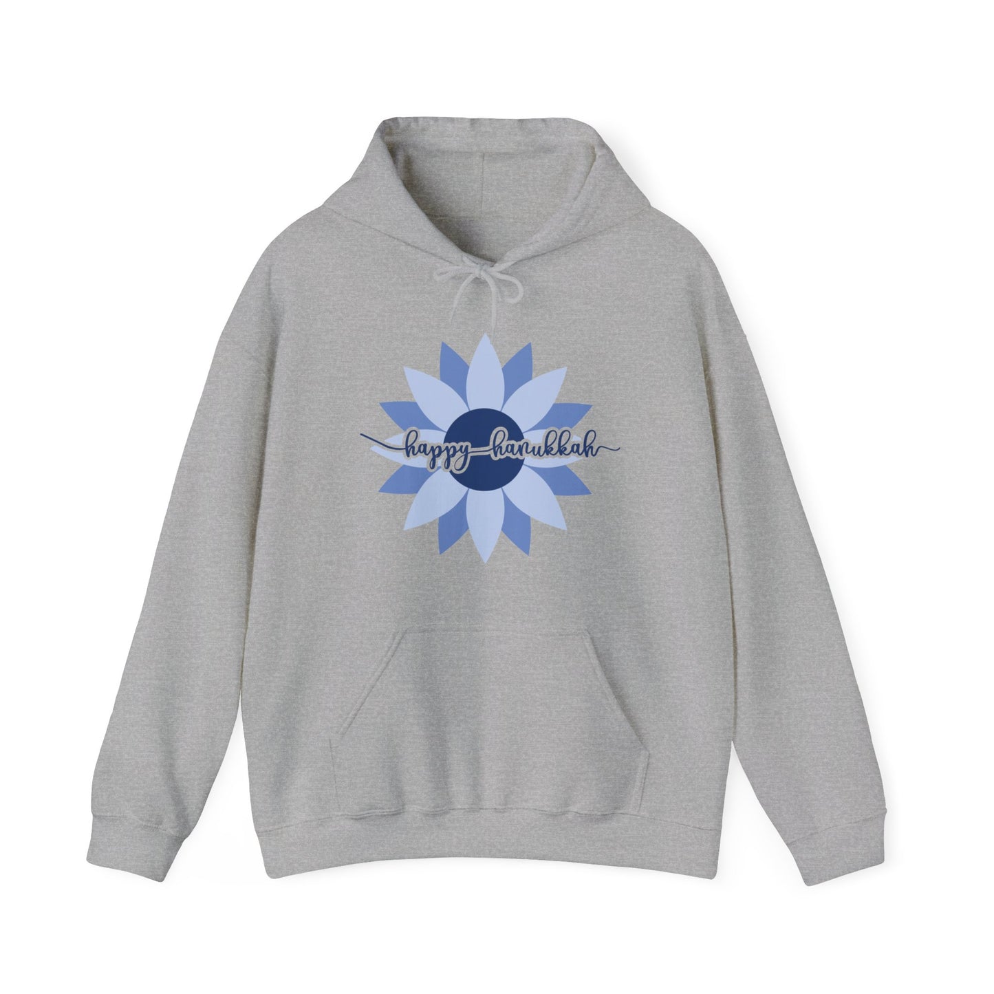 Happy Hanukkah - Sunflower - Hanukkah Sweatshirt - Celebrate Hanukkah - Unisex Heavy Blend™ Hooded Sweatshirt