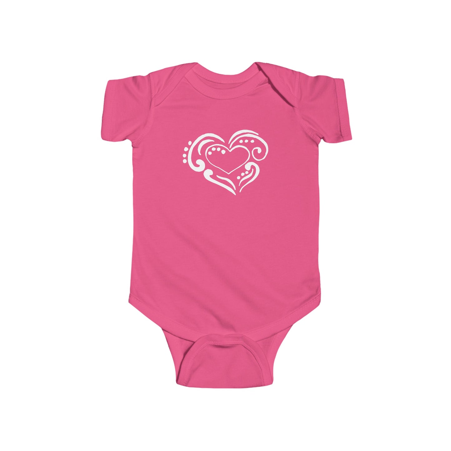 White Heart - Infant Fine Jersey Bodysuit