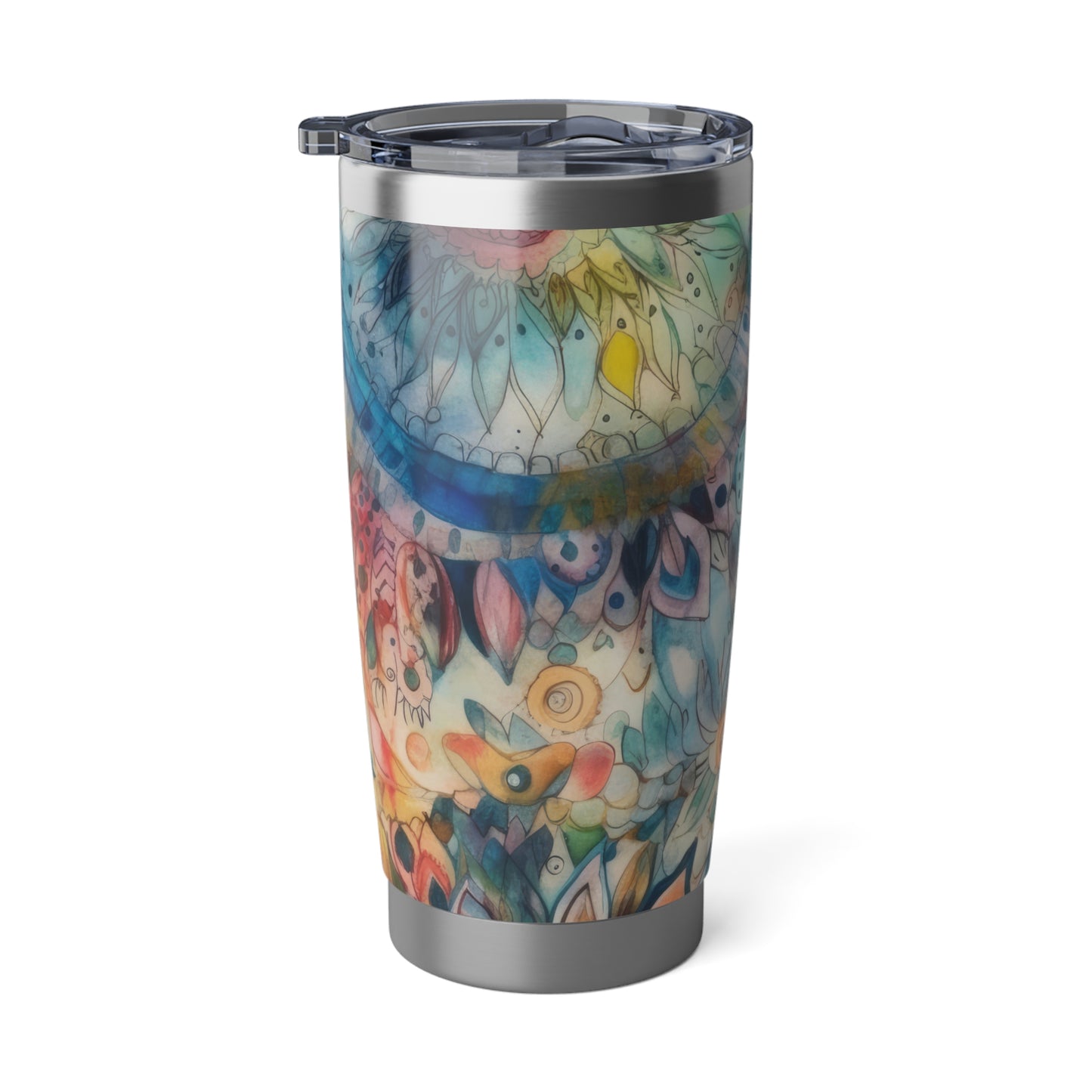 Watercolor Multicolor Mandalas 1.10 - Vagabond 20oz Tumbler - Stainless Steel - Double Wall