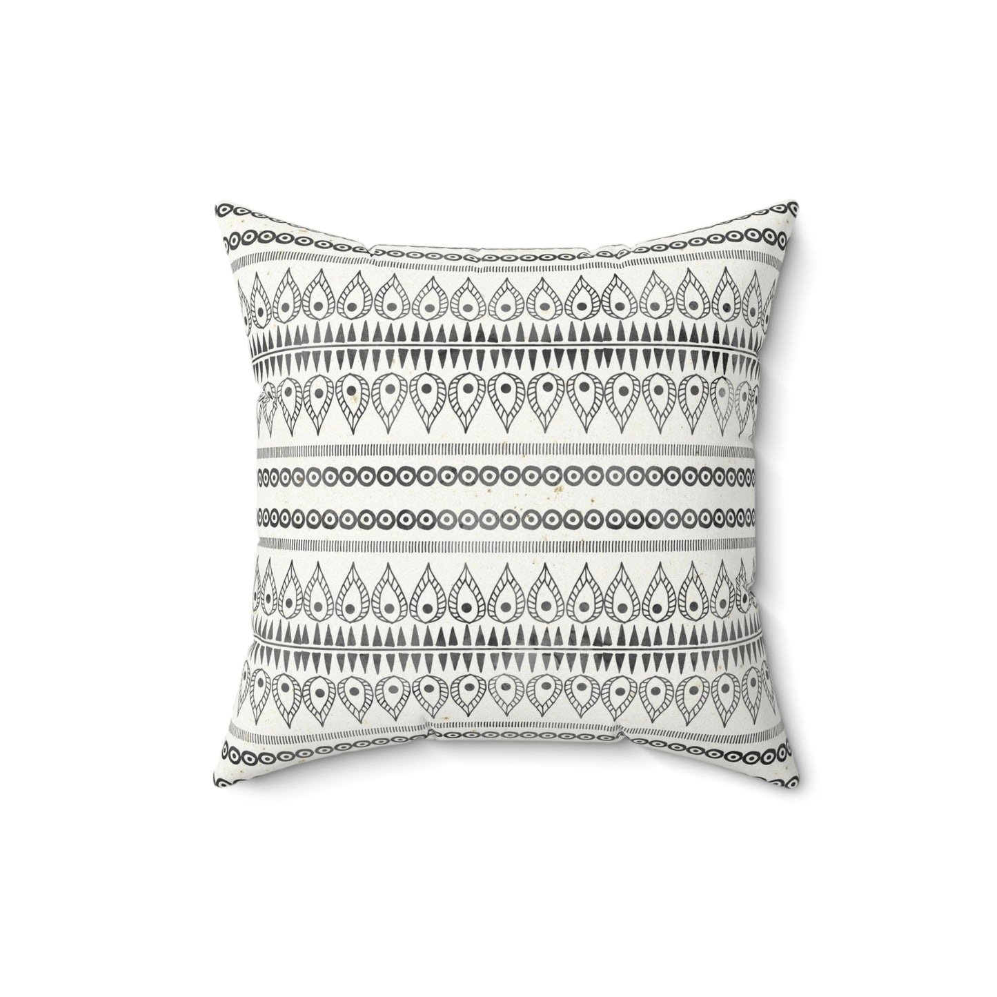 Black and White Pattern 7 - Faux Suede Square Pillow