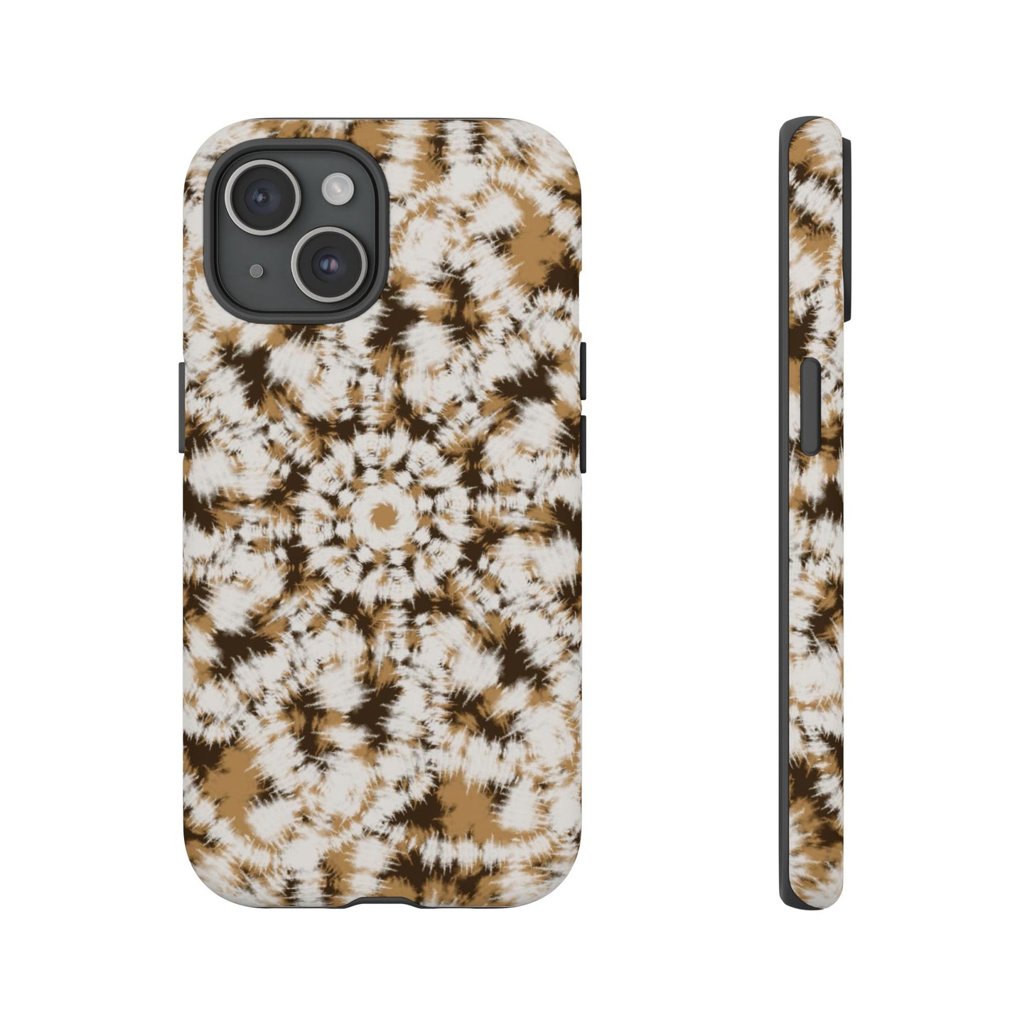 iPhone 16 and iPhone 15 Series - Tan and Brown Batik - Tough Phone Cases