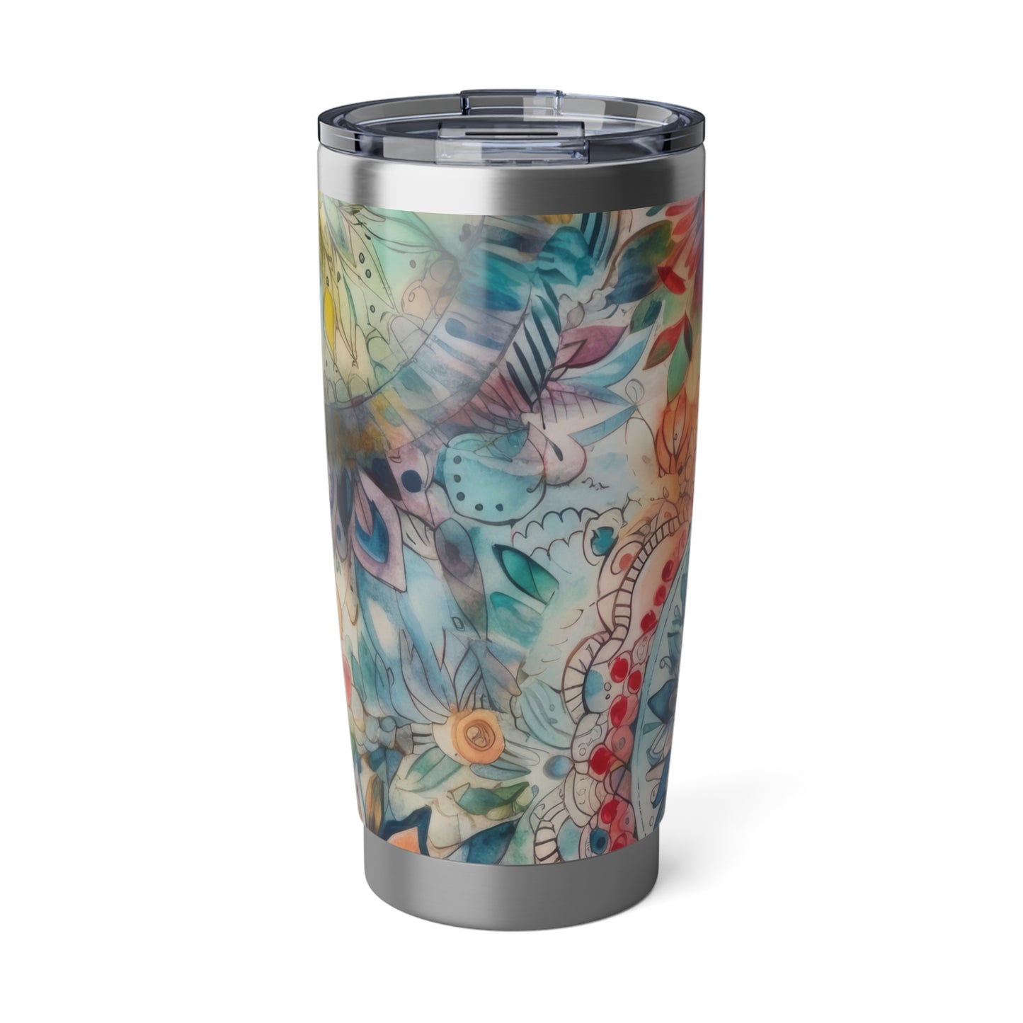 Watercolor Multicolor Mandalas 1.10 - Vagabond 20oz Tumbler - Stainless Steel - Double Wall