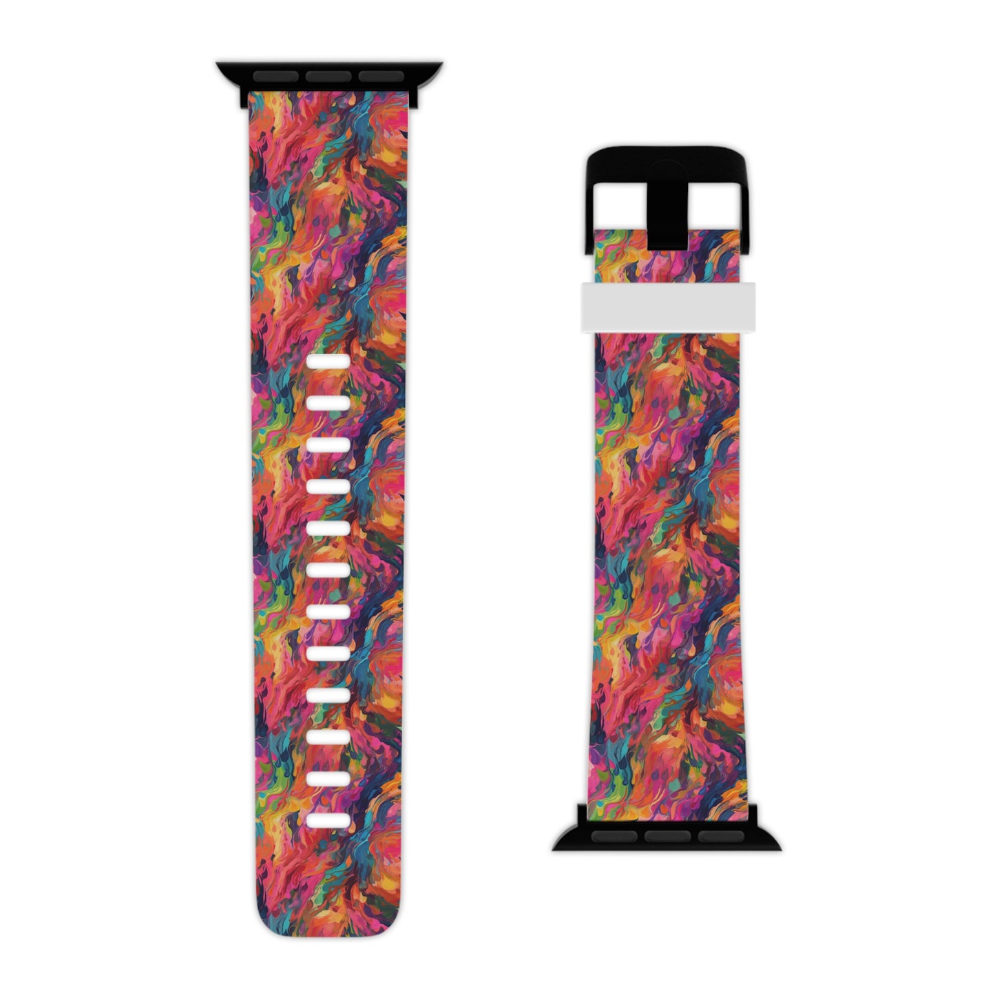 Bright Abstract Rainbow Paint - Watch Band for Apple Watch