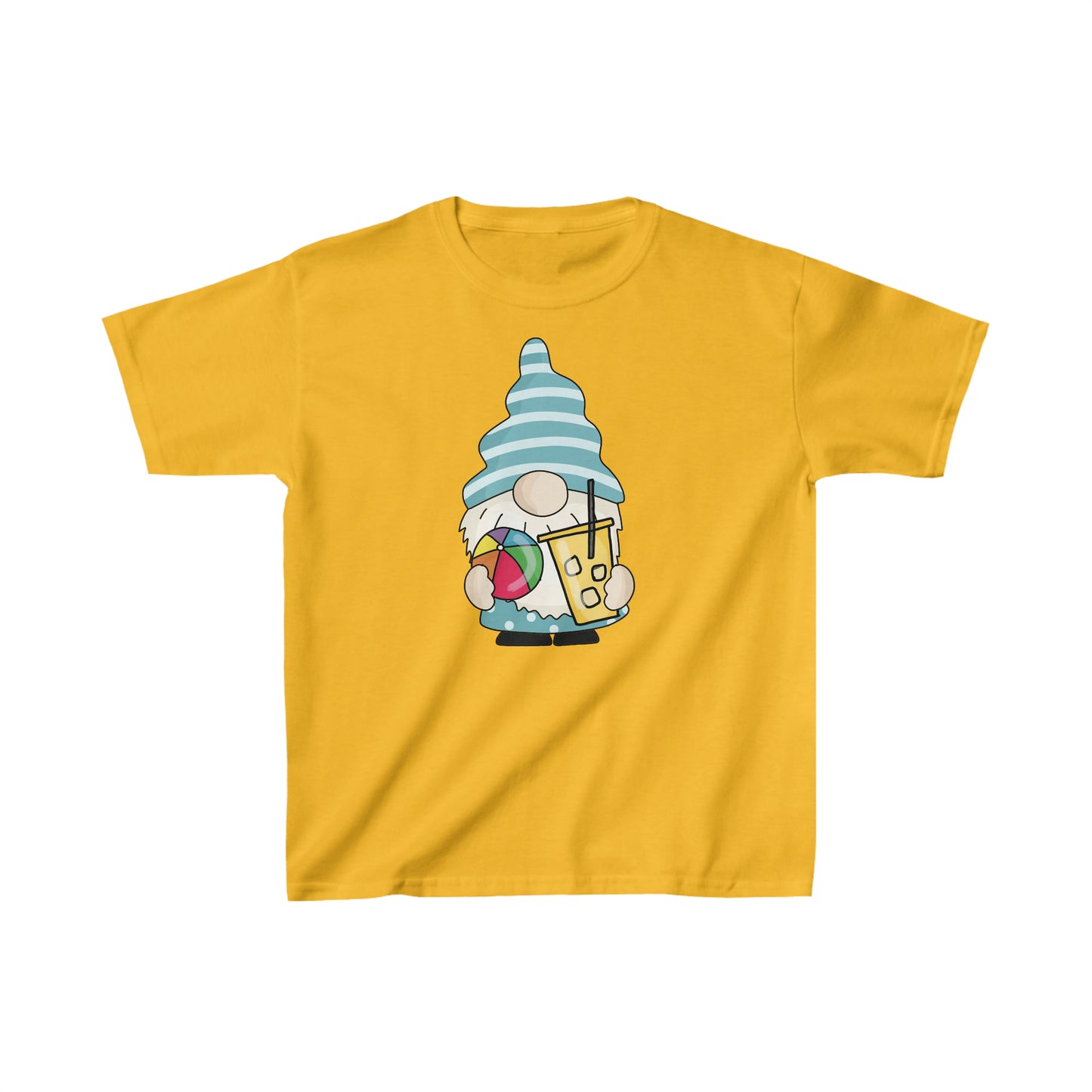 Summer Gnome - Beach Ball - Kids Heavy Cotton Tee