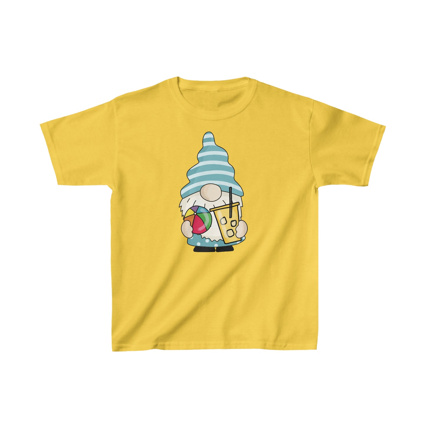 Summer Gnome - Beach Ball - Kids Heavy Cotton Tee