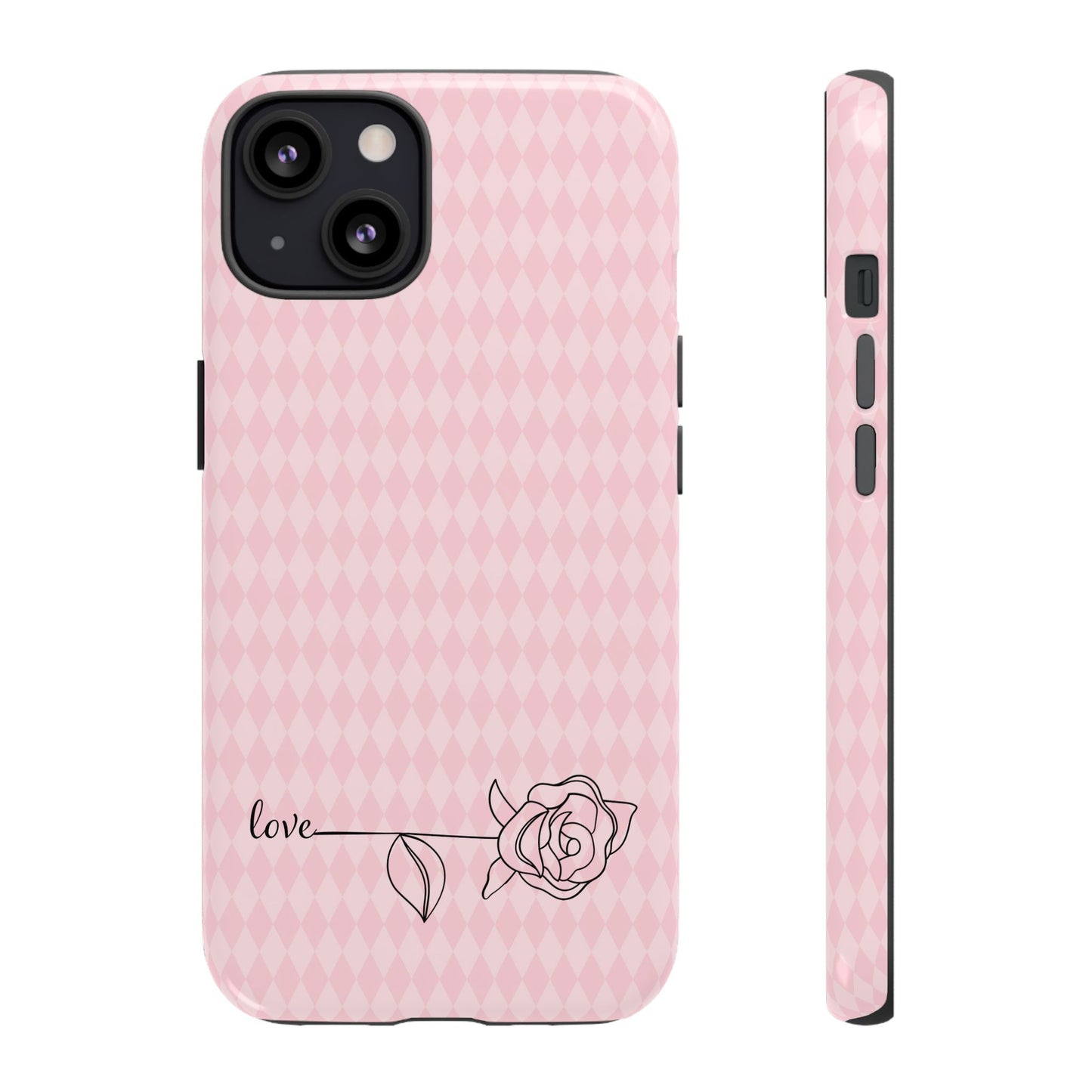 iPhone 13, 1Phone 13 Mini, iPhone 13 Pro, iPhone 13 Pro Max - Pink Diamonds - Love - Flower - Tough Phone Cases