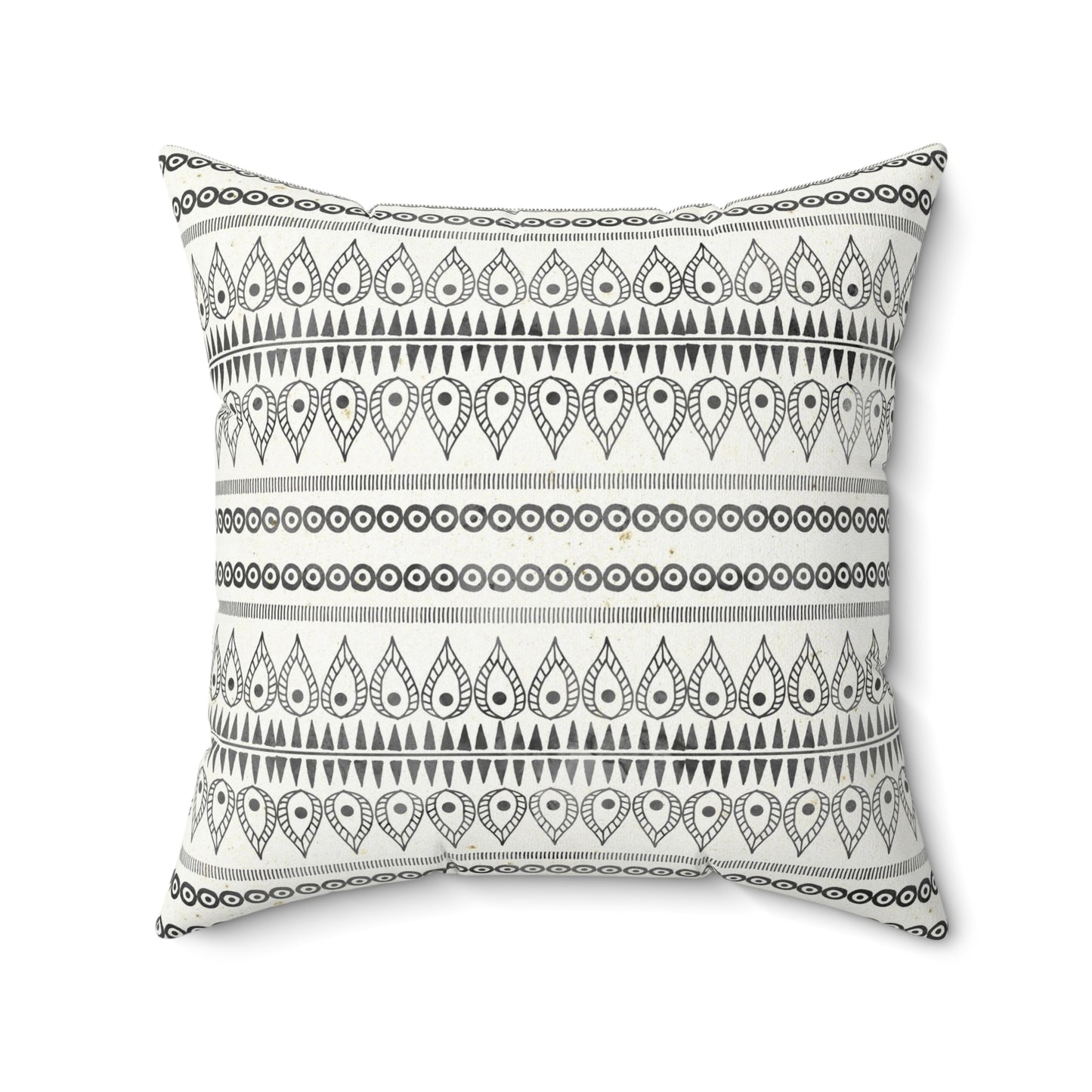 Black and White Pattern 7 - Faux Suede Square Pillow