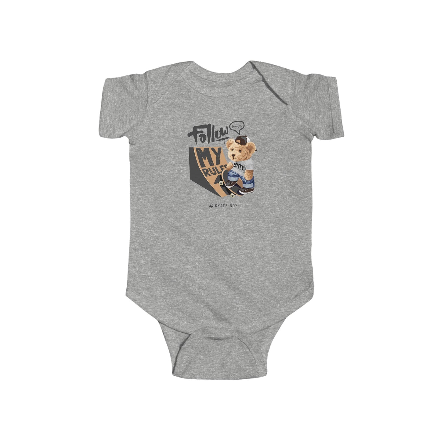 Skateboard Bear with Ramp - Infant Fine Jersey Bodysuit