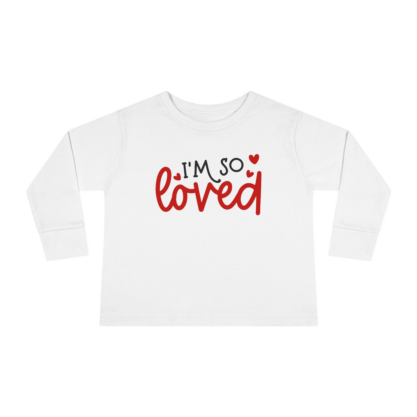 I'm So Loved - Red Heart - Toddler Long Sleeve Tee