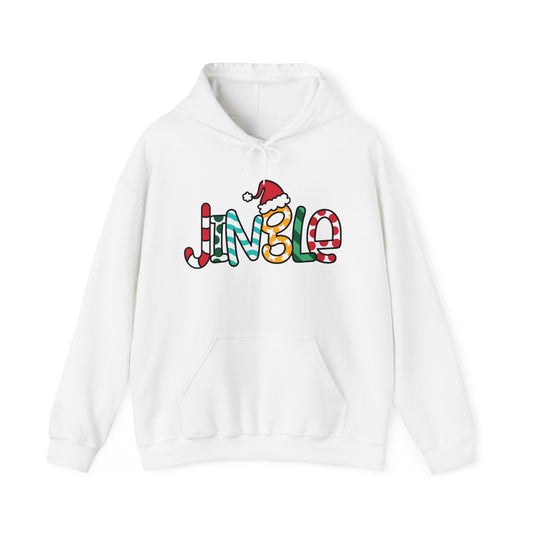 Christmas Jingle - Candy Cane, Santa Hat - Funny Christmas - Unisex Heavy Blend™ Hooded Sweatshirt