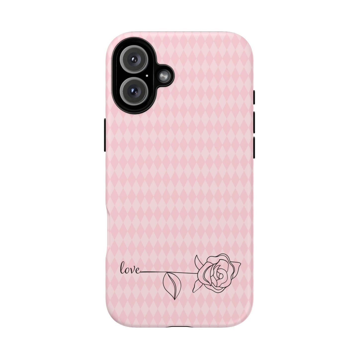 iPhone 16 and iPhone 15 Series - Pink Diamonds - Love - Flower - Tough Phone Cases