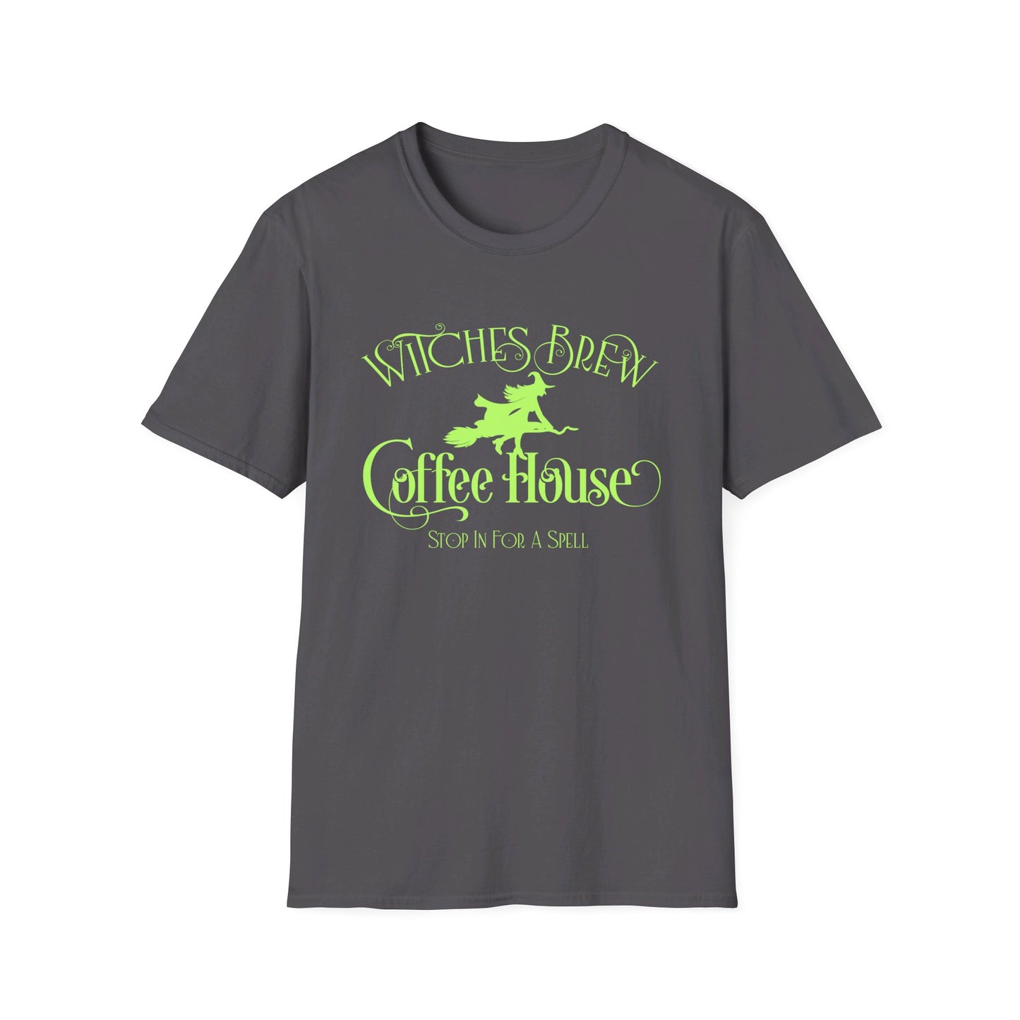 Halloween - Witches Brew Coffee House - Stop in for a Spell - Trick or Treat - Mystical - Vintage - Unisex Softstyle T-Shirt