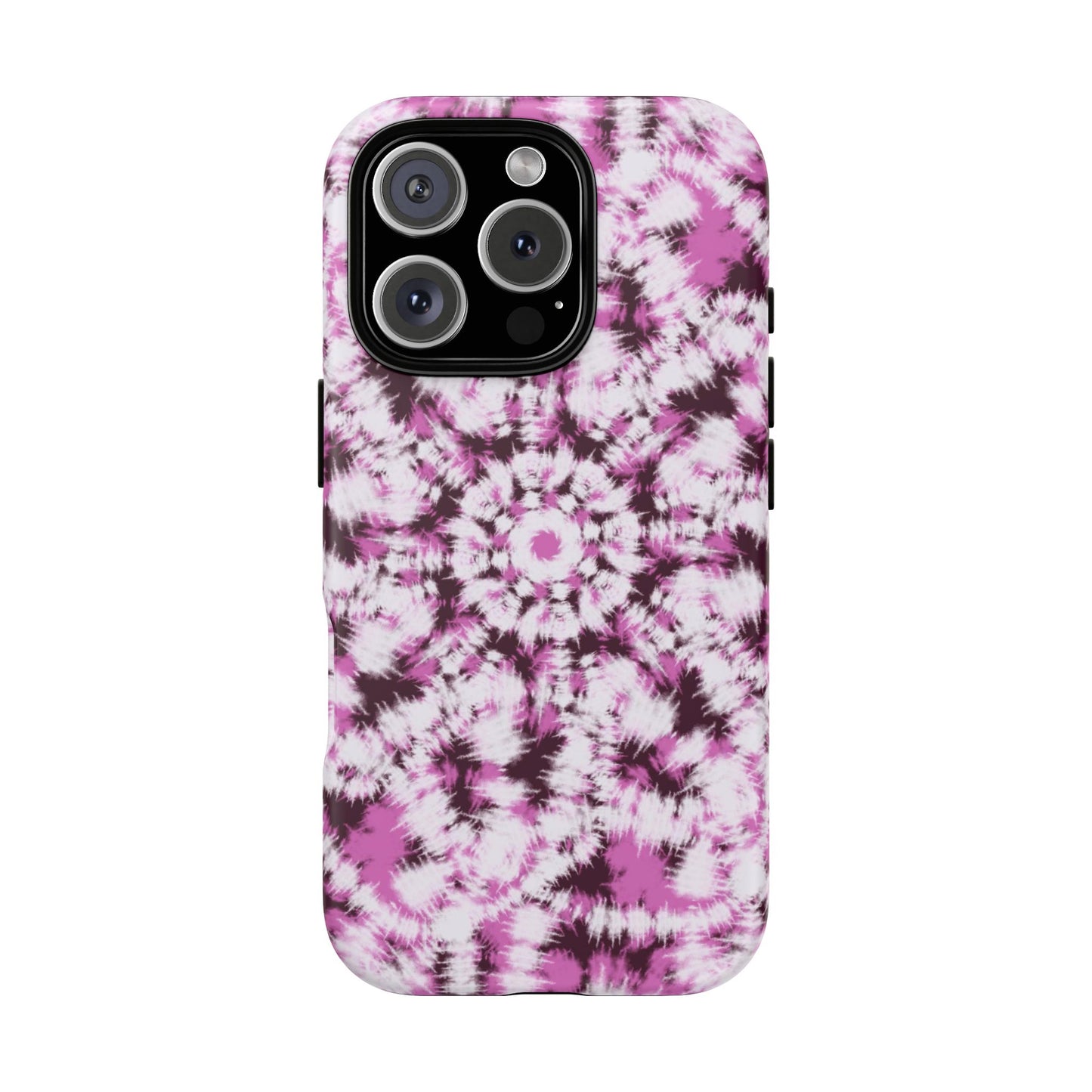 iPhone 16 and iPhone 15 Series - Purple and White Batik - Tough Phone Cases