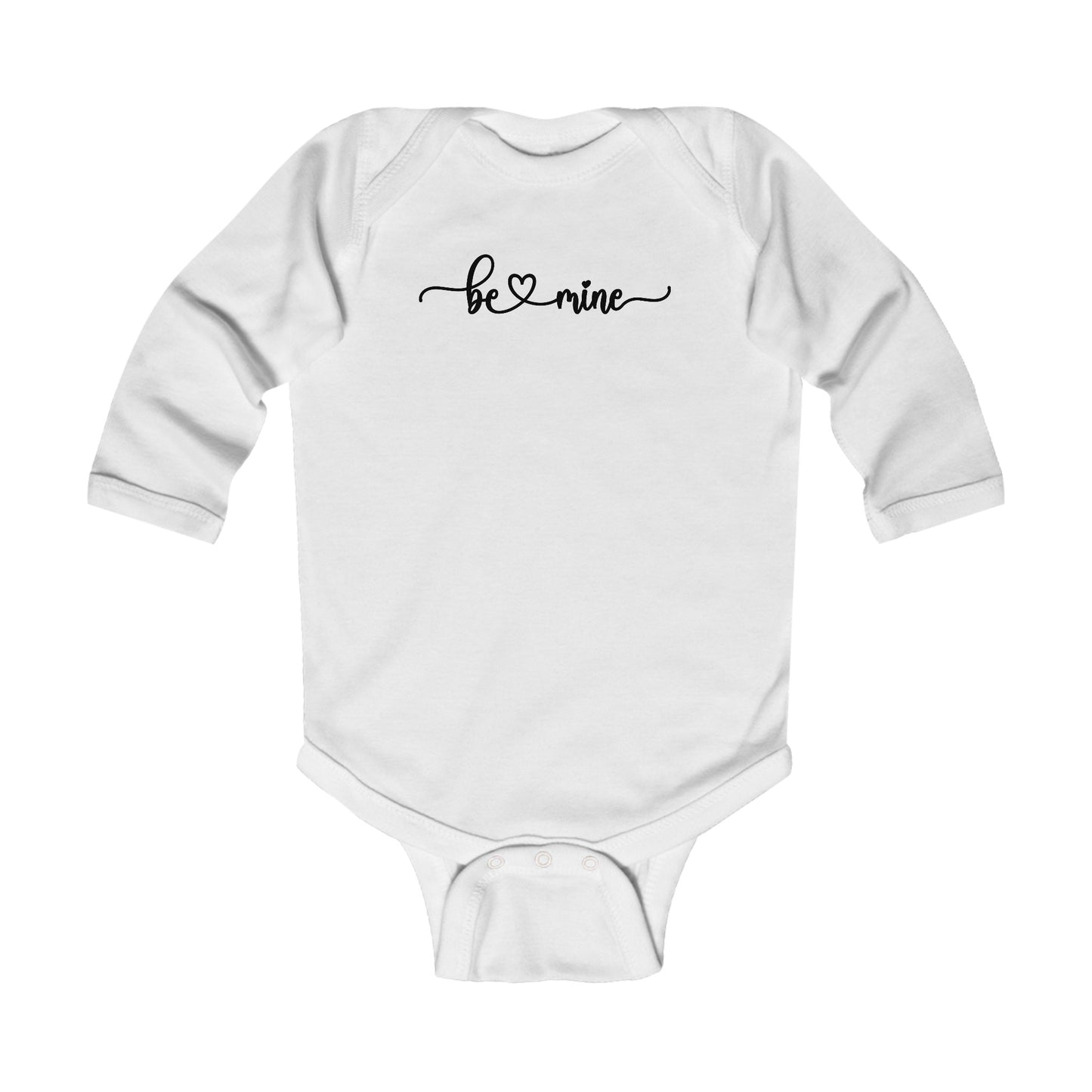 be mine - heart - Infant Long Sleeve Bodysuit