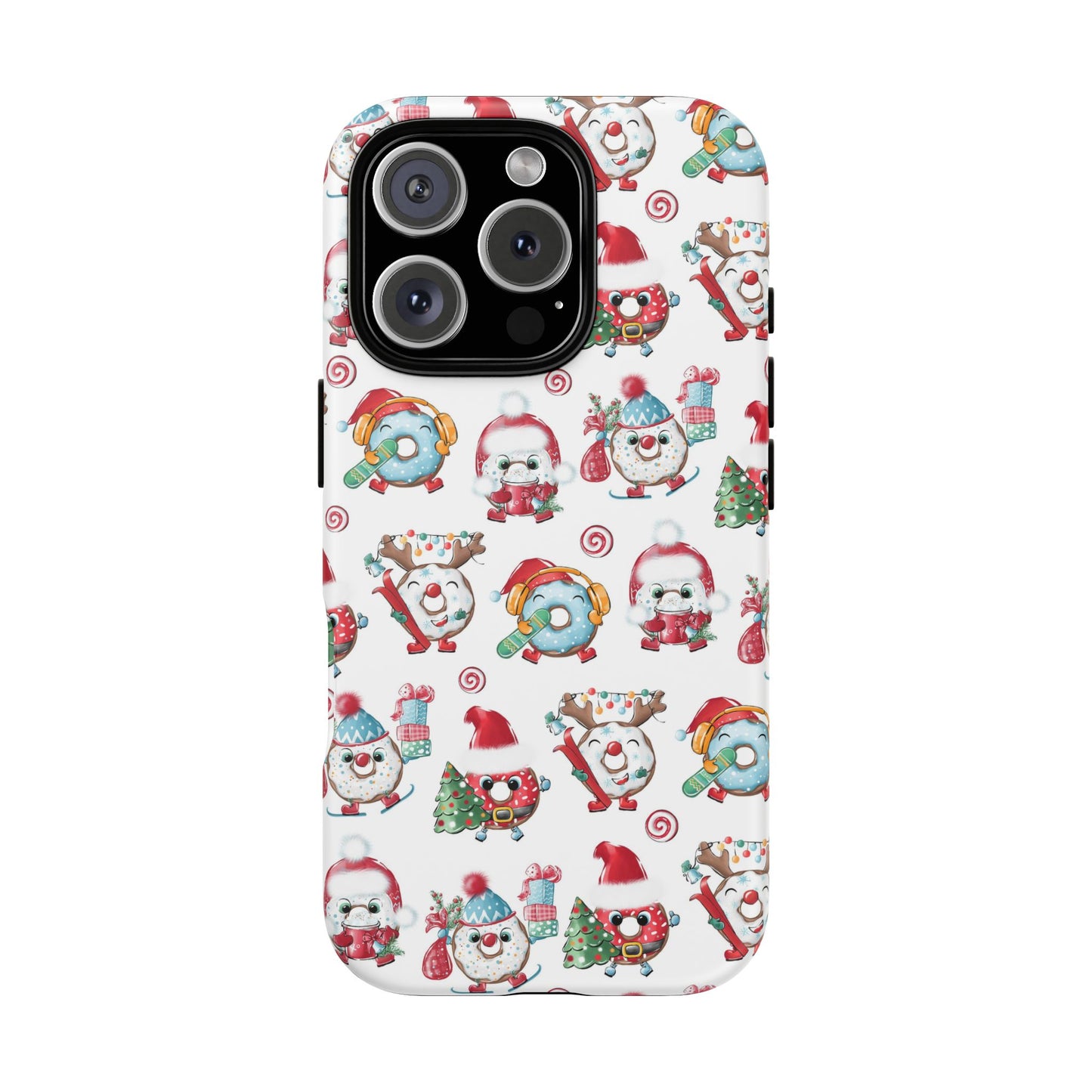 iPhone 16 and iPhone 15 Series - Christmas Doughnuts - Tough Phone Cases