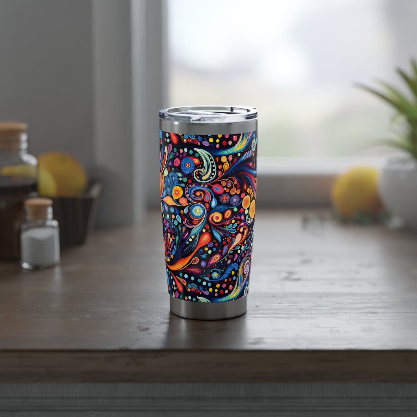 Colorful Psychedelic Swirls 1.10 - Vagabond 20oz Tumbler - Stainless Steel - Double Wall