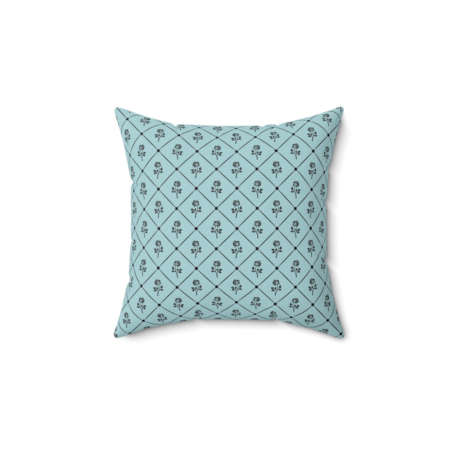Teal Paris Pattern 14 - Faux Suede Square Pillow