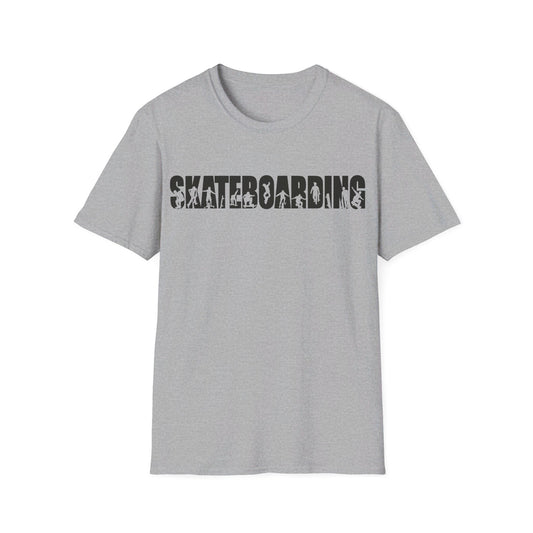 Skateboarding Cutouts - Unisex Softstyle T-Shirt