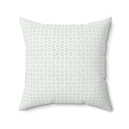 Boho Sage Pattern 3 - Faux Suede Square Pillow