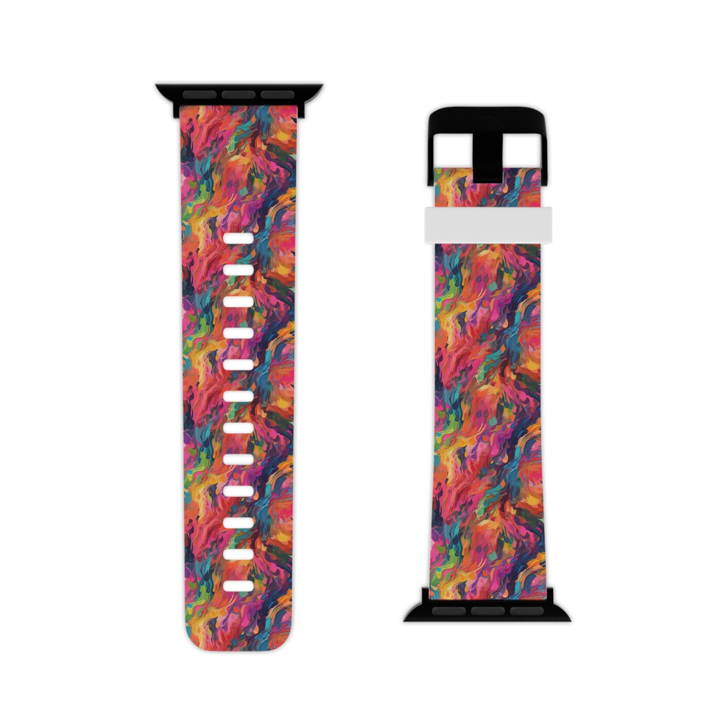 Bright Abstract Rainbow Paint - Watch Band for Apple Watch