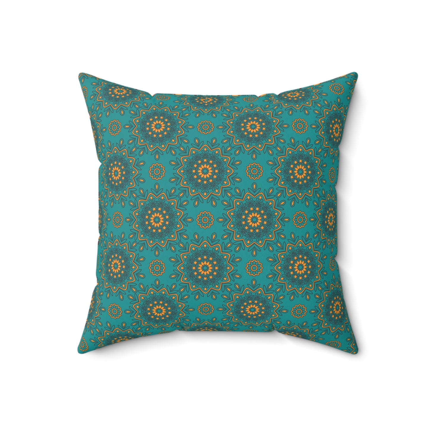 Boho Mandala Pattern 2 - Faux Suede Square Pillow