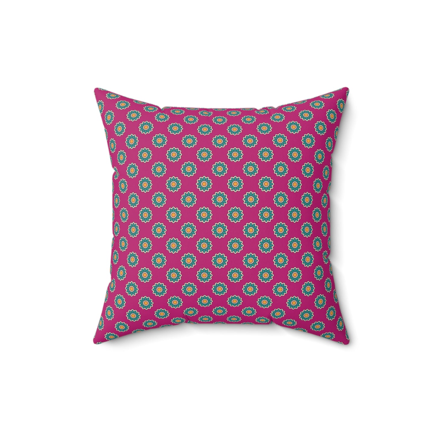 Boho Mandala Pattern 7 - Faux Suede Square Pillow