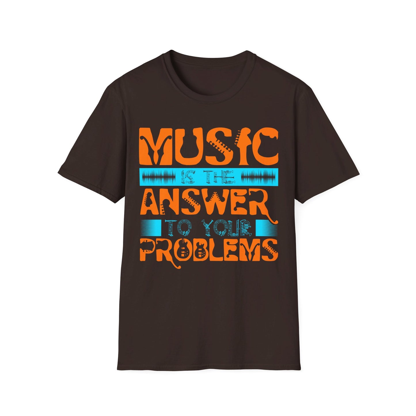 Music is the Answer to Your Problems - Unisex Softstyle T-Shirt