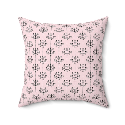 Pink Paris Pattern 11 - Faux Suede Square Pillow