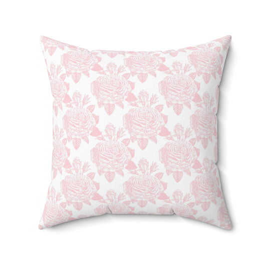 Pink Paris Pattern 7 - Faux Suede Square Pillow