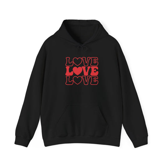 Unisex Heavy Blend Hooded Sweatshirt - Love, Love, Love