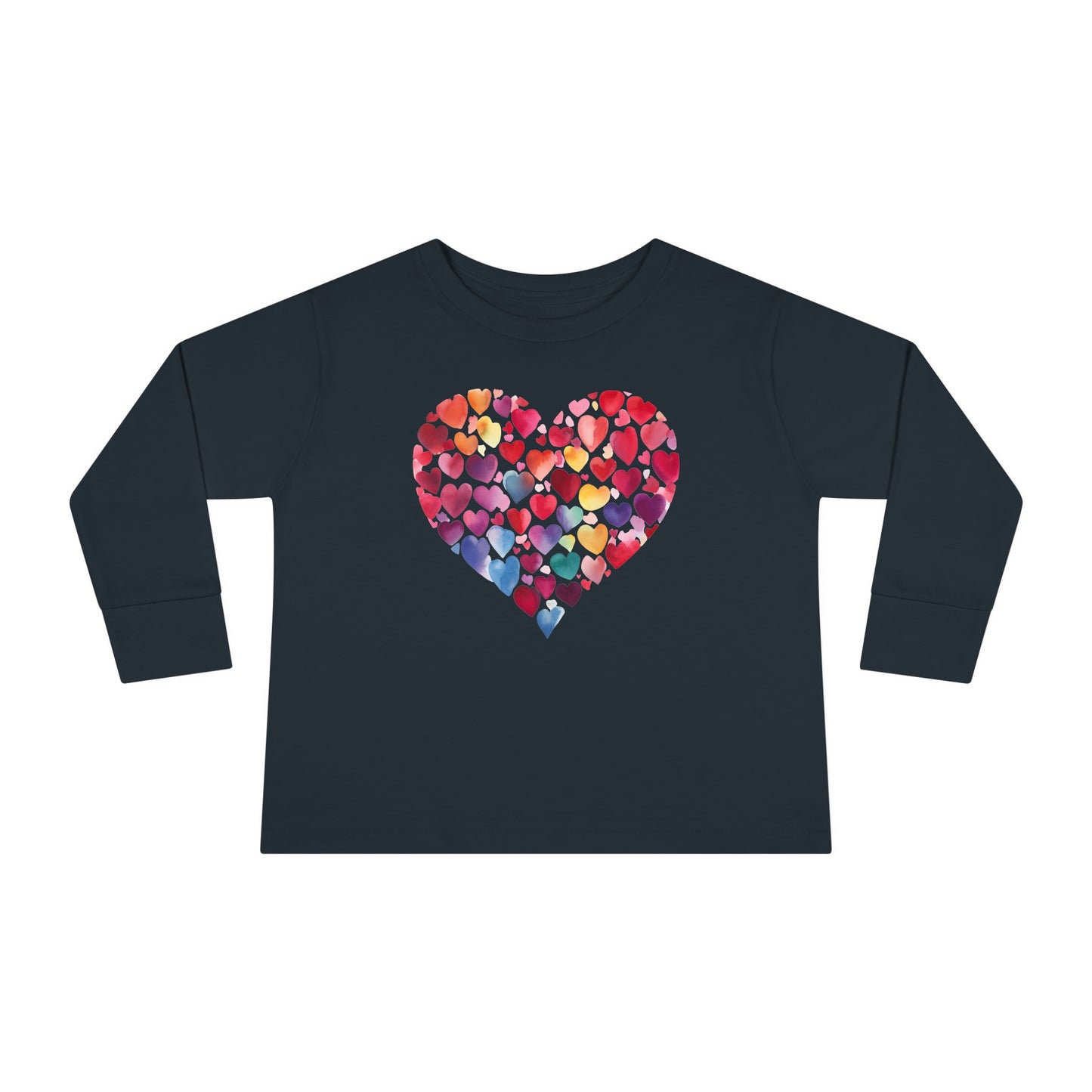 Heart of Hearts - Watercolor 7 - Toddler Long Sleeve Tee