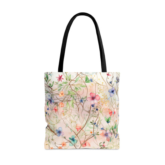 Watercolor Flowers - Light - Practical, high-quality Tote Bag